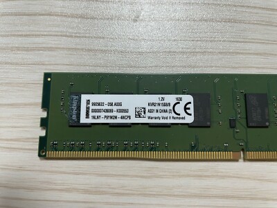 KVR21N15S8/8BK Kingston 8GB DDR4 Non ECC PC4-17000 2133Mhz 1Rx8
