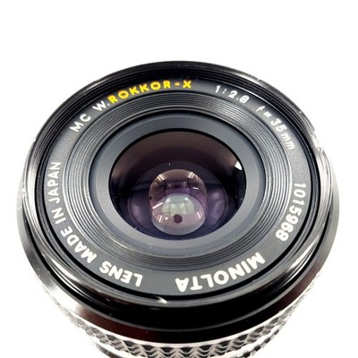 Minolta MC W.Rokkor-X 35mm f/2.8 Lens w/ Caps Manual Focus Tested