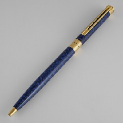 Montblanc Noblesse Marble Blue Lacquer Ballpoint Pen (MINT) with