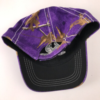 Realtree xtra colors purple camouflage hat silver sparkle