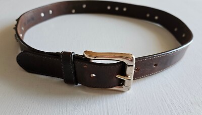 Honest by Brighton Vintage Brown Leather Animal Belt 30 Solid