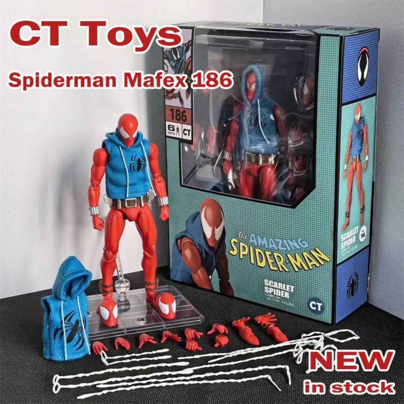 CT Toys Spiderman Mafex 186 Scarlet Spider The Amazing Comic Ver