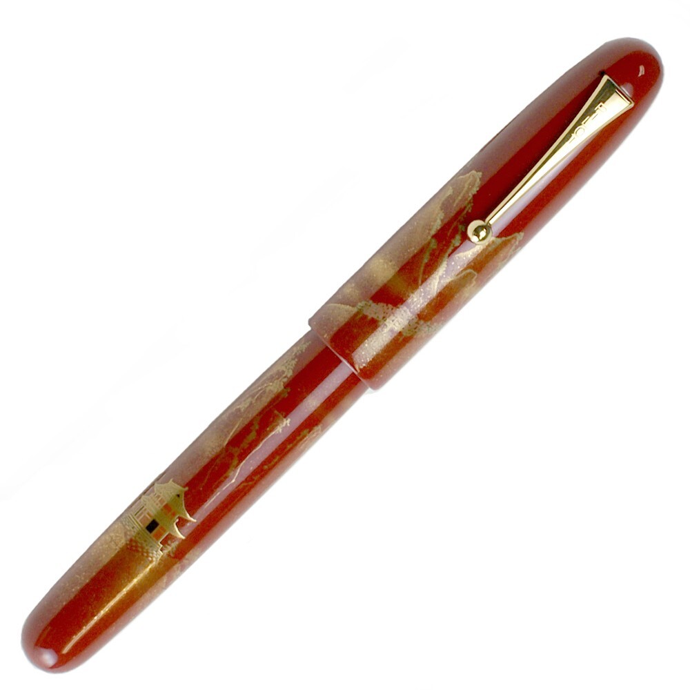 Pilot - Namiki Emperor Vermilion Pavilion Fountain Pen by Kyusai