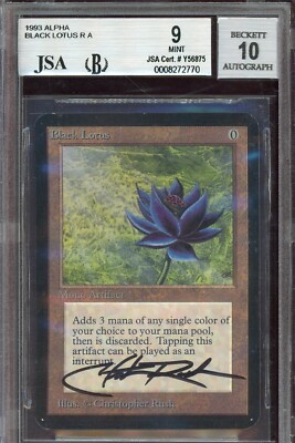 SIGNED BGS/JSA 9/10 Alpha Black Lotus ~ QUAD+9.5 ~ Vintage MTG