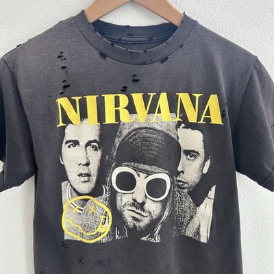 Nirvana 90s Grunge Punk Rock Black short sleeve crewneck T-shirt