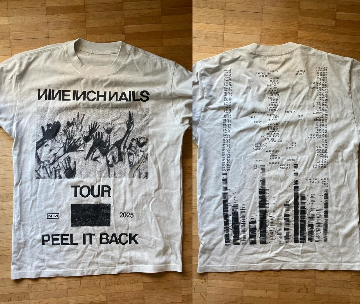 HOT!!!Nine Inch Nails Peel It Back Tour 2025 Amsterdam Merch T