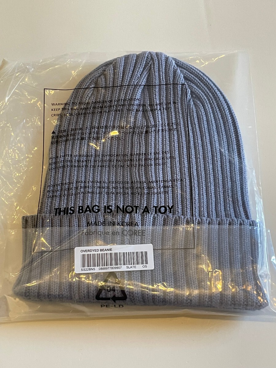 Supreme Overdyed Beanie•Slate Blue color• Red BOX LOGO New With