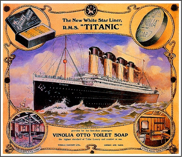 1912 Titanic #2 White Star Ocean Liner Art Travel Advertisement
