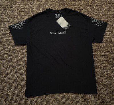 Suga Agust D D-Day Tour Only Patterned T-Shirt Lotus Flower