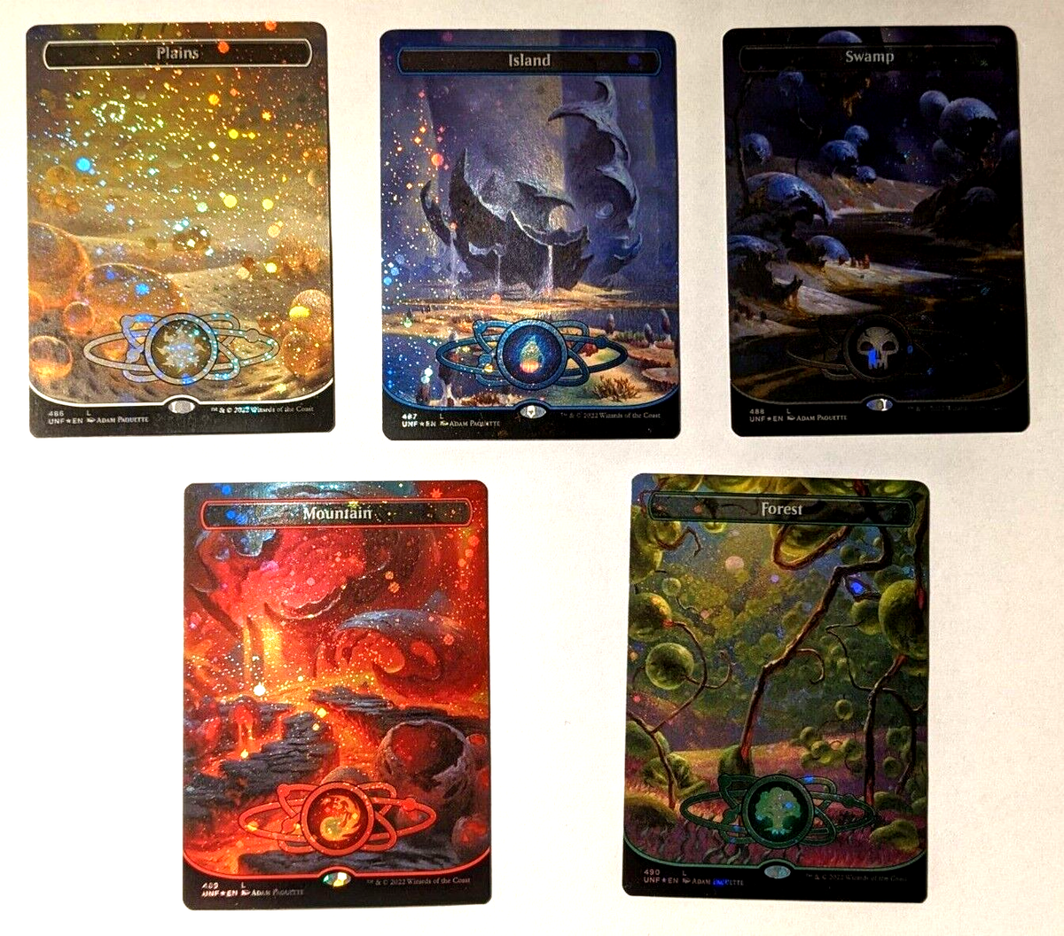 MTG unfinity 基本土地 10種 ギャラクシー Foil コンプセット 日語