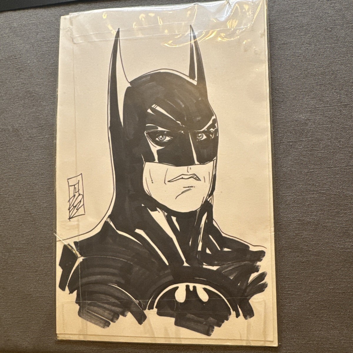 ジョン グローヴァー直筆サインカードスケッチカード1of1 バットマン