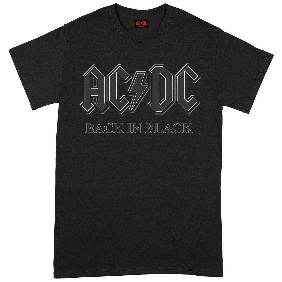 AC/DC T Shirt Back In Black Officially Licensed Mens Tee NEW