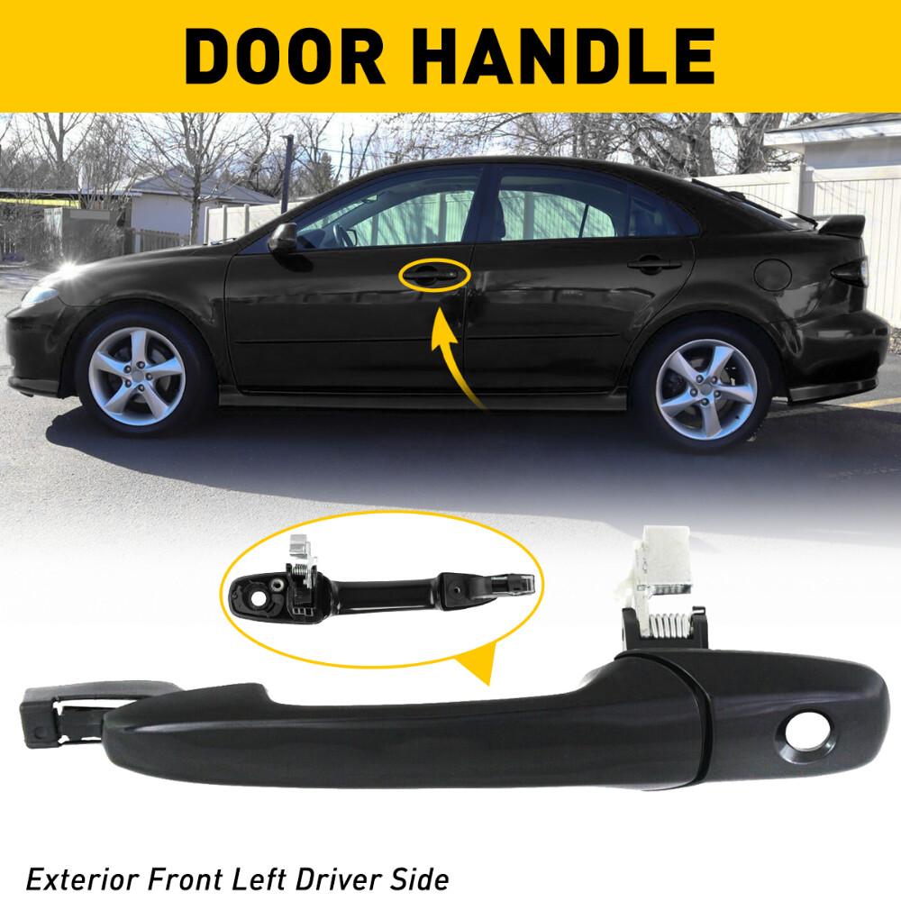 Front Left Driver Outside Door Handle Primed For Mazda 3 5 6 CX-7