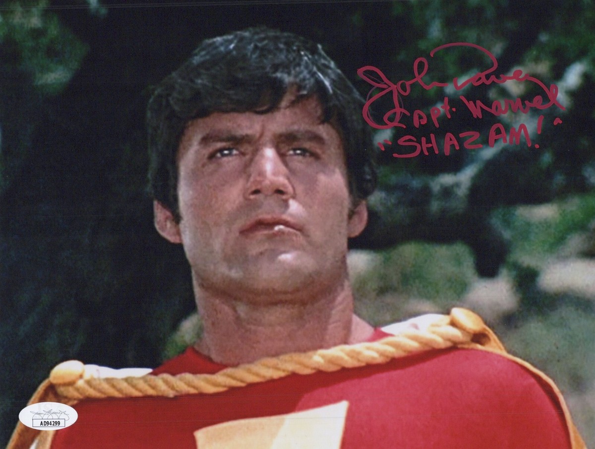 JOHN DAVEY Hand Signed SHAZAM! 8x10 Photo Captain Marvel Autograph