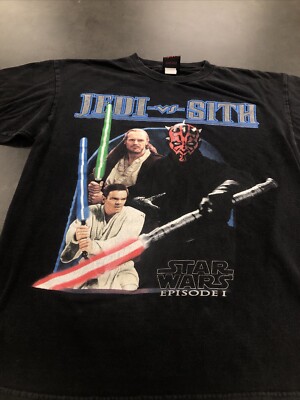 Star Wars Episode One Movie Jedi VS Sith Big Graphic T shirt