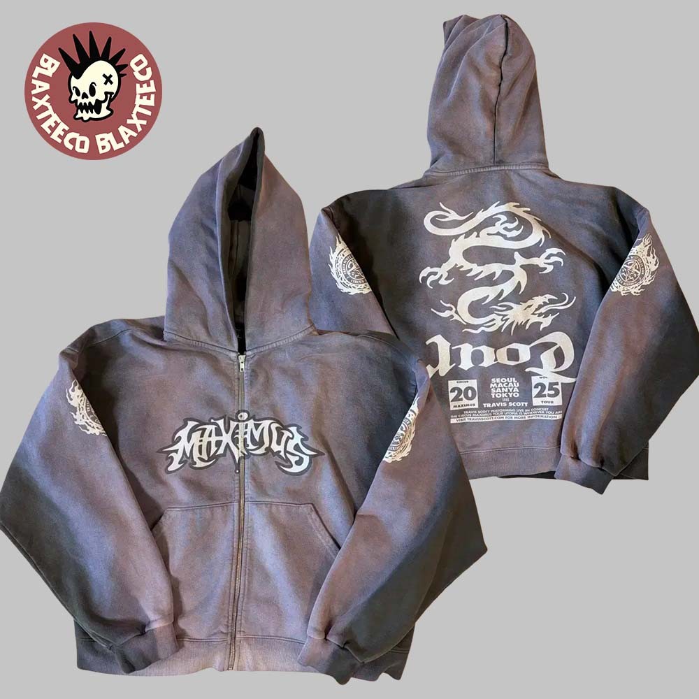 Travis Scott Live In Asia Circus Maximus Tour 2025 Merch With