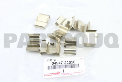 0494722050 Genuine Toyota FITTING KIT, DISC BRAKE, FRONT 04947