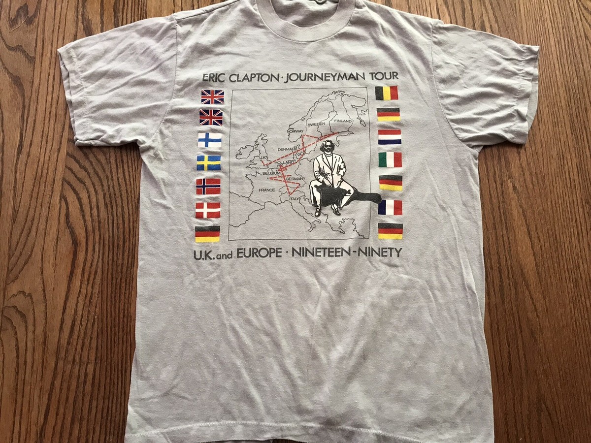 ERIC CLAPTON JOURNEYMAN TOUR 1990 Tシャツ L Vintage Eric Clapton