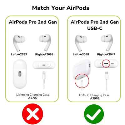 AirPods Pro 2nd Gen USB-C (3047/3048/2968) 1 YEAR WARRANTY - PICK