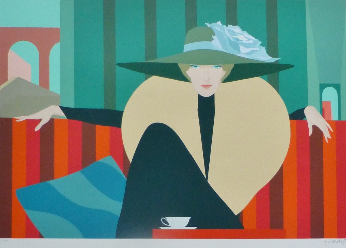 Amleto Dalla Costa LA SIGNORA DEL DIVANOHAND SIGNED Silkscreen