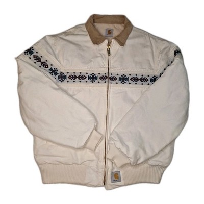 90s Carhartt Santa Fe Southwest Aztec Jacket Quilt Lined Mens XL