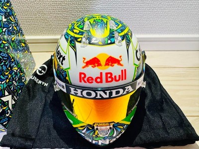 Max Verstappen 1/2 Helmet Red Bull Honda 2021 Brazil GP Special | eBay