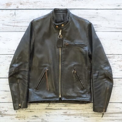 Vintage Vanson Cafe Racer Leather Jacket Size 40 Made in USA | eBay