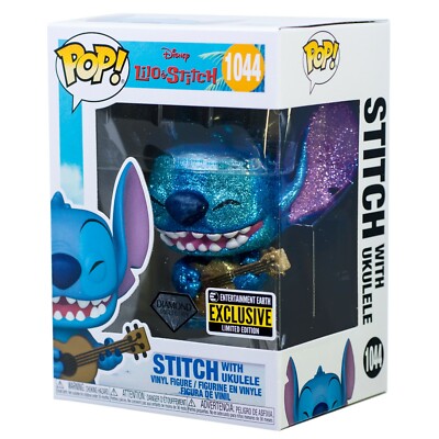 Diamond Glitter Stitch With Ukulele Funko Pop #1044 Disney EE