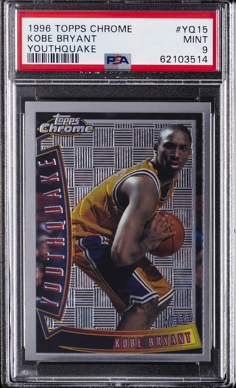 Kobe Bryant 1996 Topps Chrome #YQ15 Youthquake Price Guide