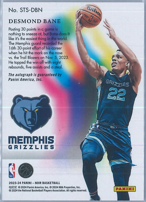 desmond bane auto nbaカード Desmond Bane Autographed 2020-21