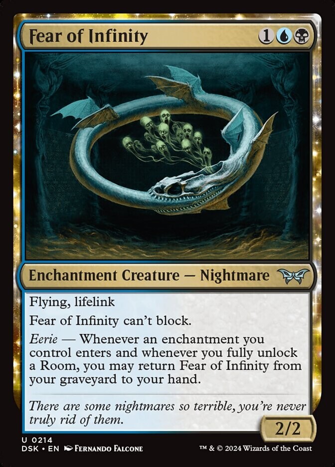 MTG DSK: Fear of Infinity (Enchantment Creature Nightmare) Regular
