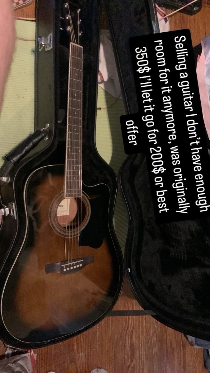 Ibanez AEQ2T acoustic electric guitar with hard case | eBay