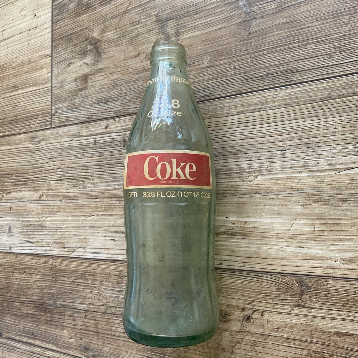 Coca-Cola / Coke 1 Liter Glass Bottle 11.25