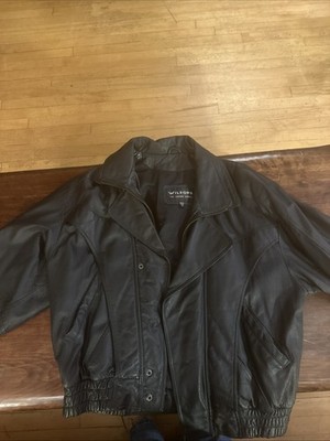 Vintage Wilsons Leather Bomber Jacket | Black Real Leather | 90s