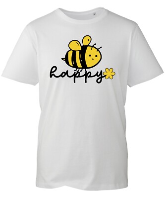 Bee-Happy T-Shirt Funny Cute Bee Positive Quote Motivation Life