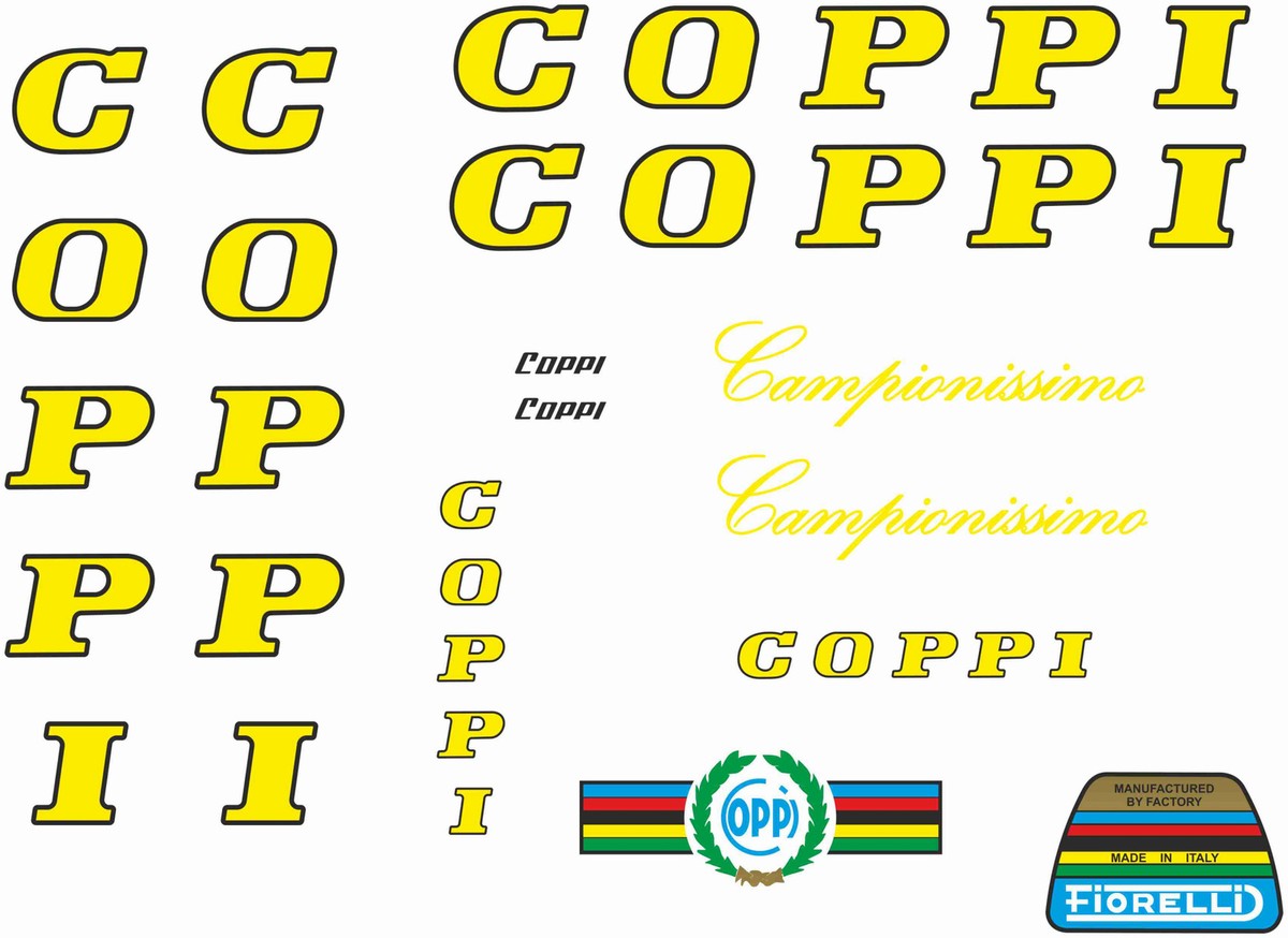 Adhesives Frame Coppi Champion Vintage | eBay