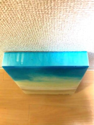 Sarah Caudle Original Painting Resin on wood 