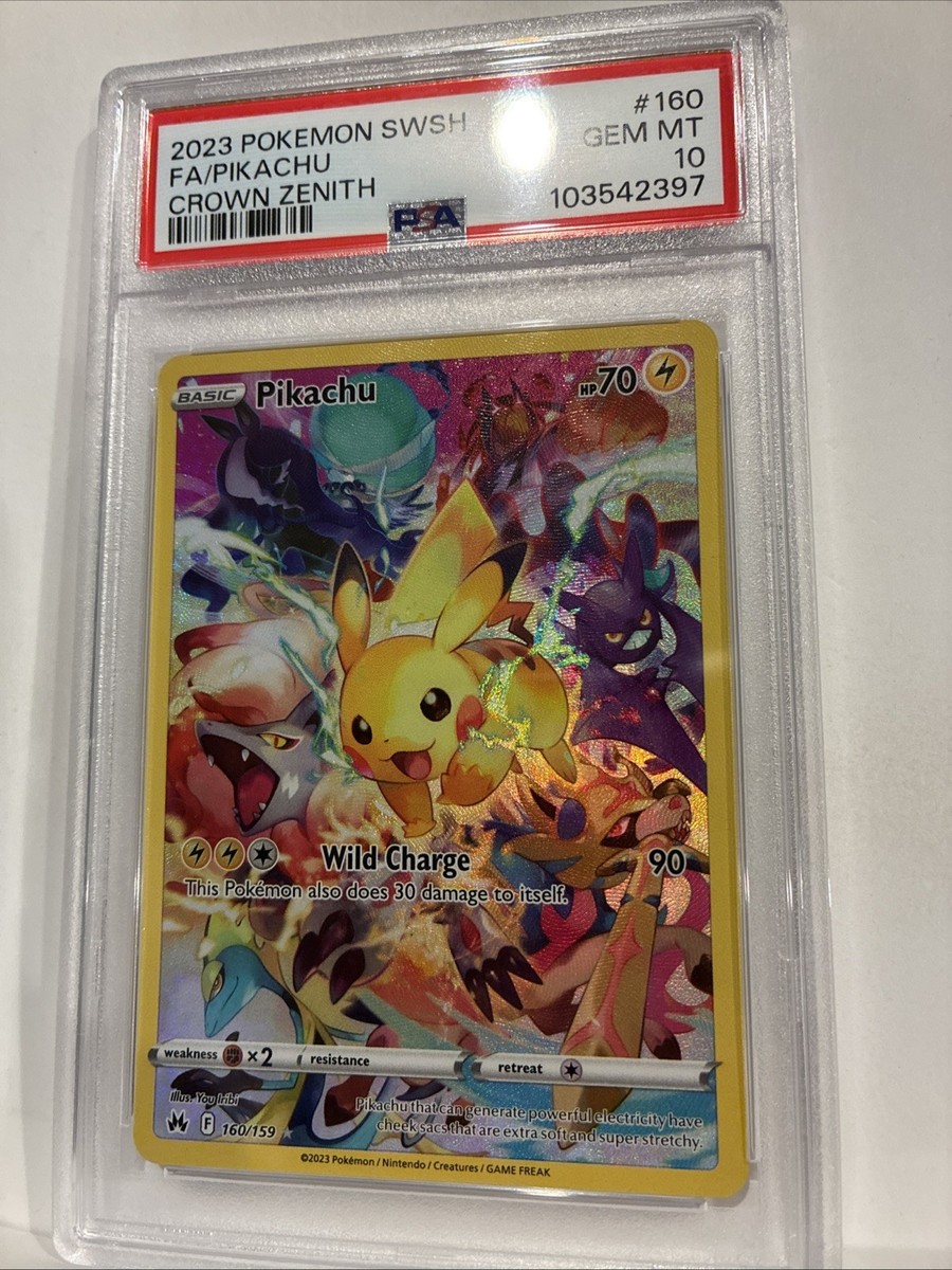 Pikachu #160 Crown Zenith - PSA 10 GEM MINT - Pokémon Card SWSH