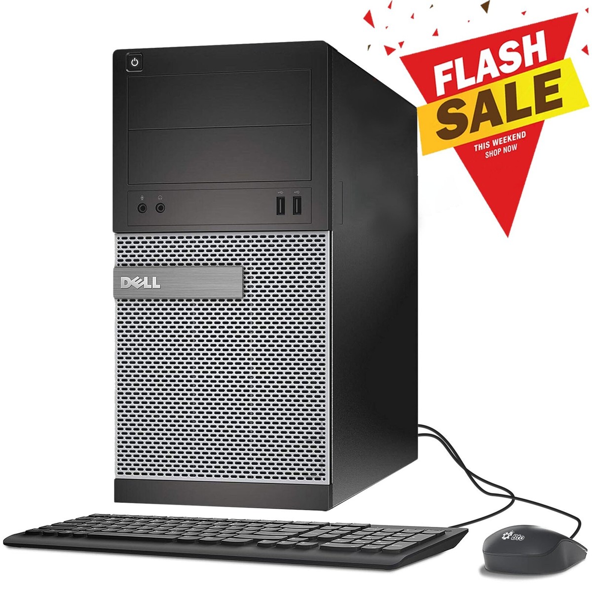 Dell 3020 Desktop PC Computer Tower Intel i5-4th 16GB 500GB HDD Wi