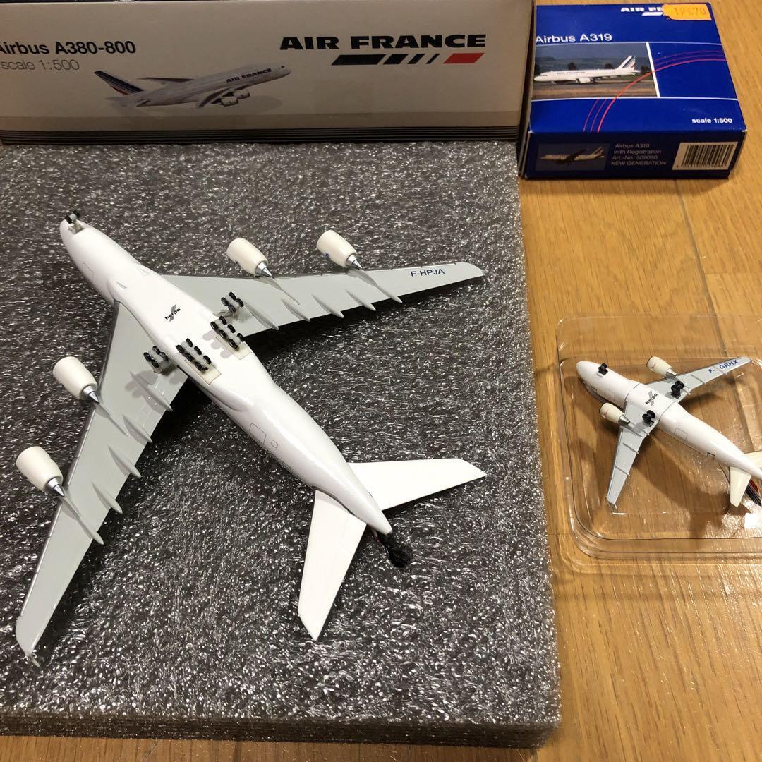Herpa Air France Airbus A380-800 & A319 Model Set 1/500 Scale New