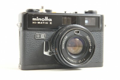 Minolta Hi-Matic E Black Rangefinder Film Camera from Japan #3485