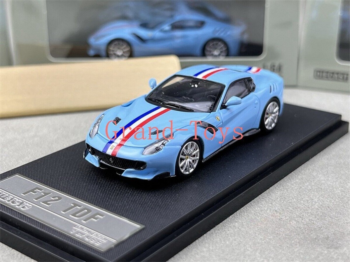 限定499台】フェラーリF12 TDF ミニカー1/64スケール ライトブルー