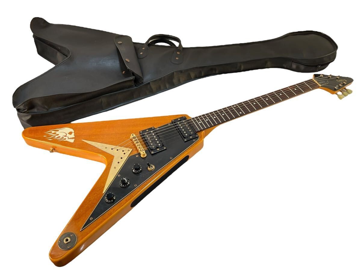Electric Guitar Epiphone by Gibson Flying V 1999 Natural S/N