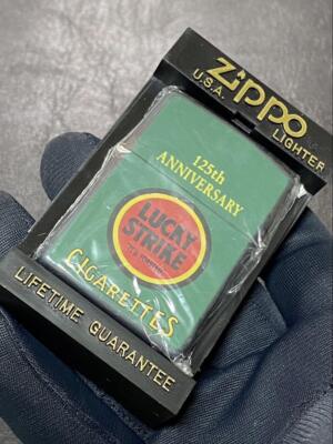 Zippo Lucky Strike 125th Anniversary Silver One Sided Processing