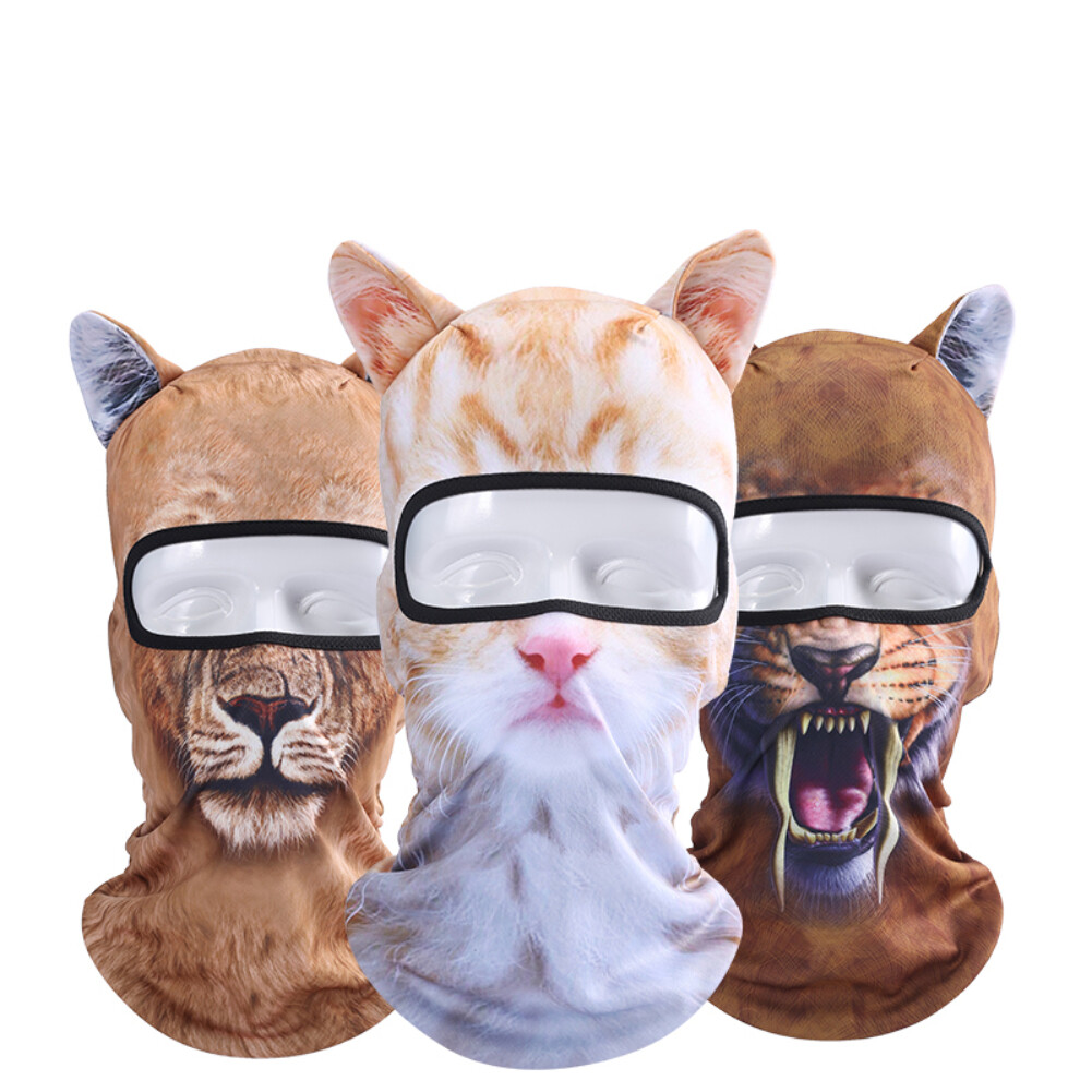 Balaclava Full Face Mask Animal Kitten Headscarf w/ Ears