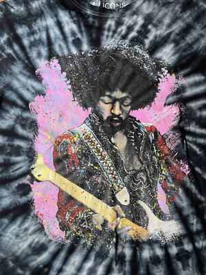 Jimi Hendrix Stephen Fishwick タイダイ染め加工 T