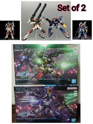 HG 1/144 Lightning Buster Gundam and HG 1/144 Duel Blitz Gundam