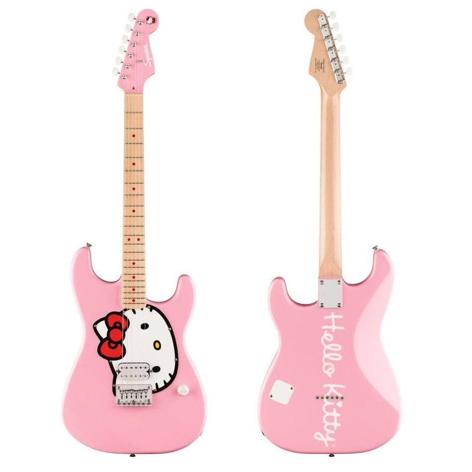 Squier ハローキティ エレキギター ピンク Squier by Fender Limited