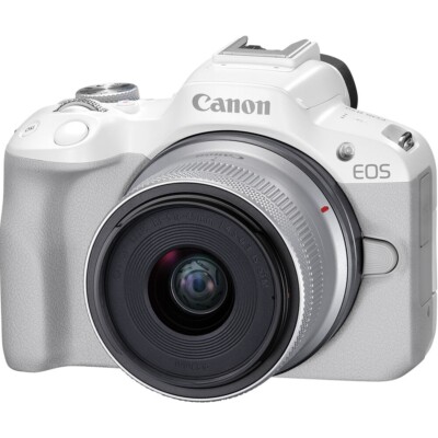 Canon EOS R50 Mirrorless Camera with 18-45mm Lens | White | eBay