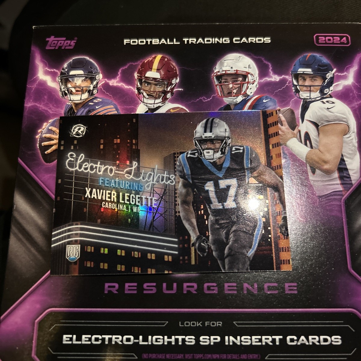 2024 Topps Resurgence Xavier Legette Electro Lights SP Insert